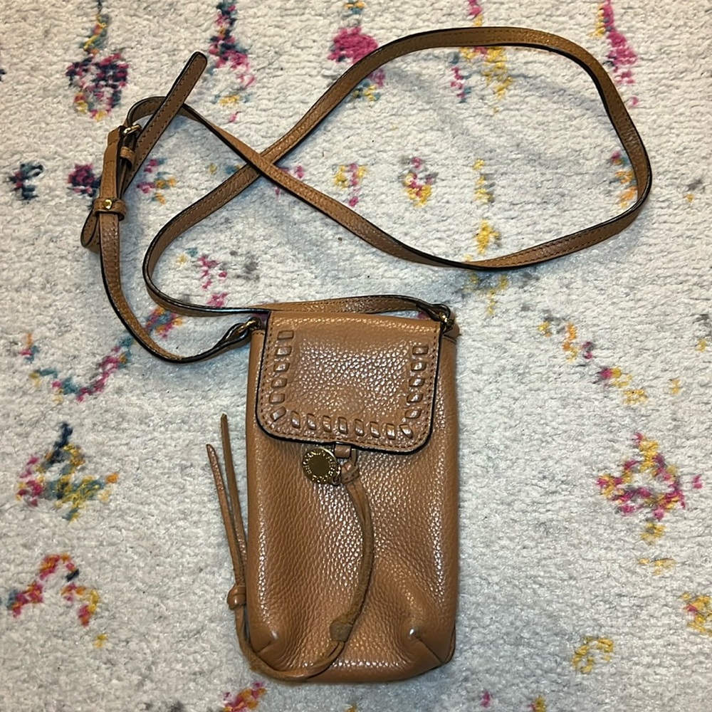 Rebecca Minkoff Brown Leather Phone Crossbody Bag